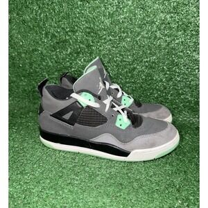 Air Jordan 4 Retro Green Glow Boys Size 3Y Walking Shoes Basketball Sneakers
